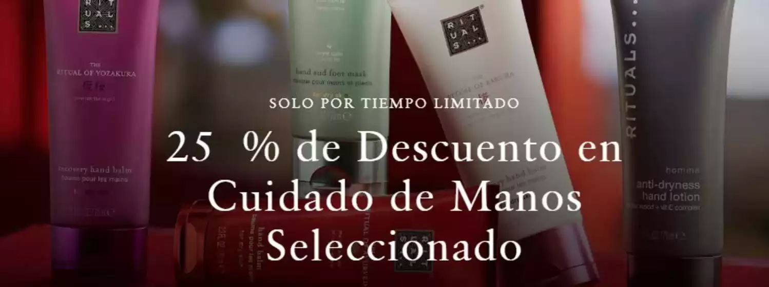 Catálogo Rituals | 25% de Descuento en Cuidado de Manos Seleccionado | 2026-10-30T00:00:00.000Z - 2026-11-12T00:00:00.000Z