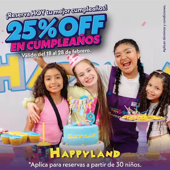 Catálogo Happyland | 25% en cumpleanos | 2026-02-26T00:00:00.000Z - 2026-02-28T00:00:00.000Z