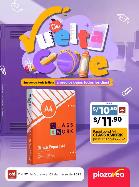 Catálogo Plaza Vea en Ancon | AVISO B2S N3 | 2026-02-27T00:00:00.000Z - 2026-03-01T00:00:00.000Z