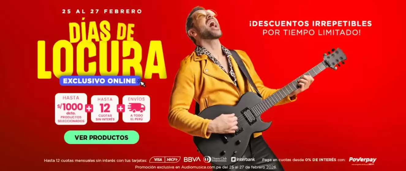 Catálogo Audiomusica | Dias de locura | 2026-02-27T00:00:00.000Z - 2026-02-27T00:00:00.000Z
