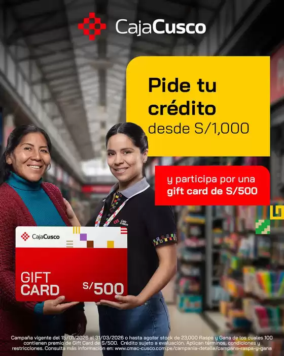 Catálogo Caja Municipal Cusco | PIde tu Credito | 2026-03-02T00:00:00.000Z - 2026-03-31T00:00:00.000Z