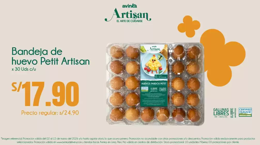 Catálogo Avinka | Bandeja de huevo Petit Artisan | 2026-03-04T00:00:00.000Z - 2026-03-15T00:00:00.000Z