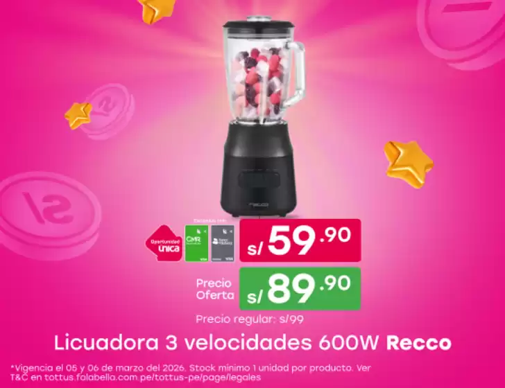 Catálogo Tottus | Ofertas principales para todos los clientes | 2026-03-05T00:00:00.000Z - 2026-03-06T00:00:00.000Z