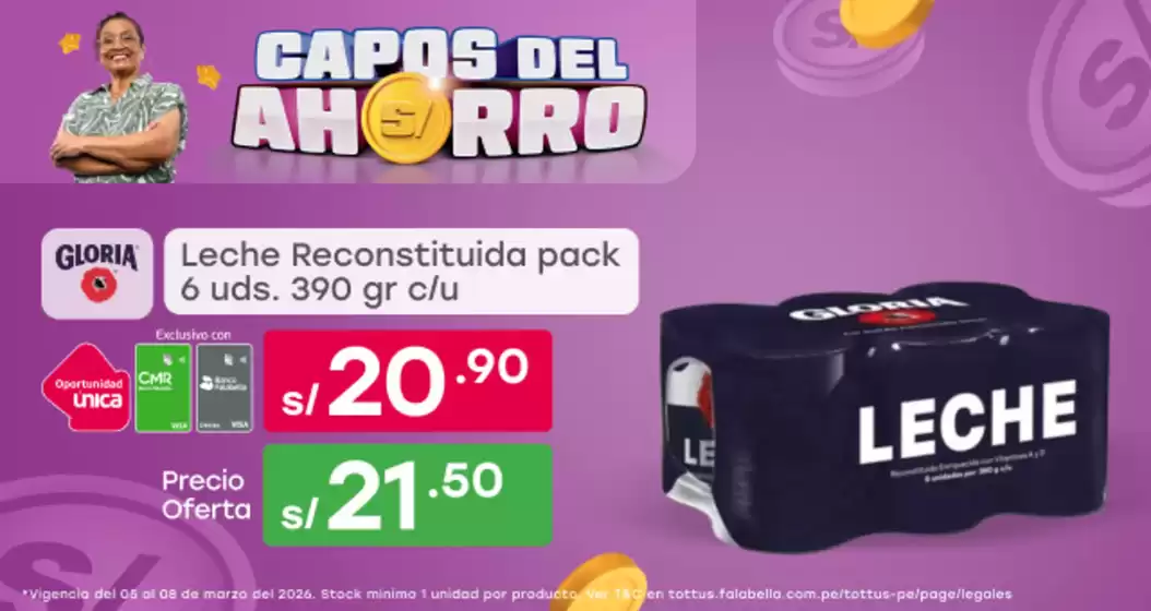 Catálogo Tottus | Ofertas especiales para ti | 2026-03-05T00:00:00.000Z - 2026-03-08T00:00:00.000Z