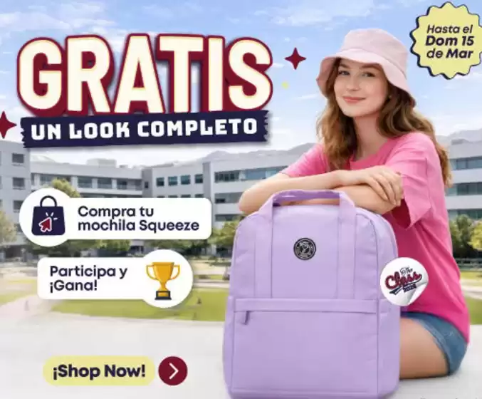 Catálogo Squeeze | Gratis un look completo | 2026-03-09T00:00:00.000Z - 2026-03-15T00:00:00.000Z