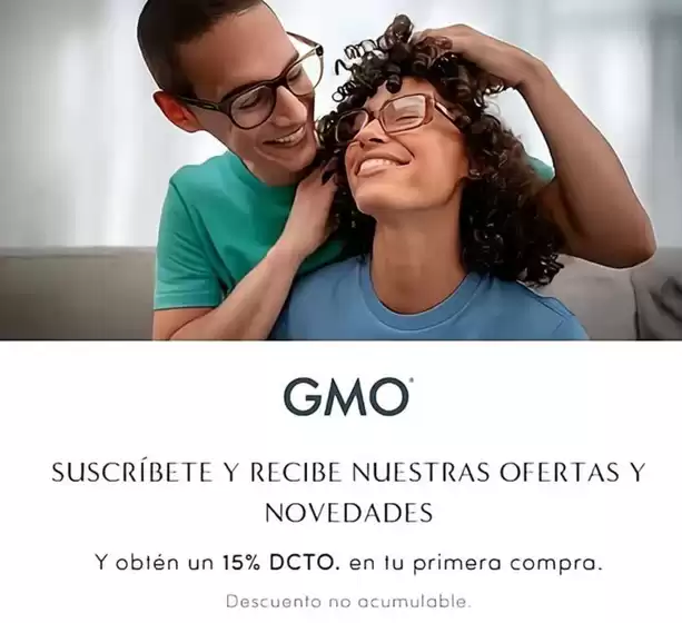 Catálogo Ópticas GMO | Obten un 15%dscto en tu primera compra  | 2026-03-11T00:00:00.000Z - 2026-04-04T00:00:00.000Z