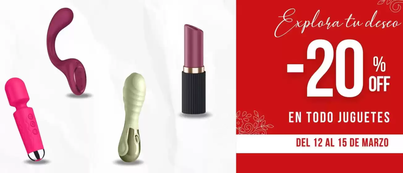 Catálogo Bombon Rojo | Explora tu deseo -20%off en todo juguetes  | 2026-03-13T00:00:00.000Z - 2026-03-15T00:00:00.000Z