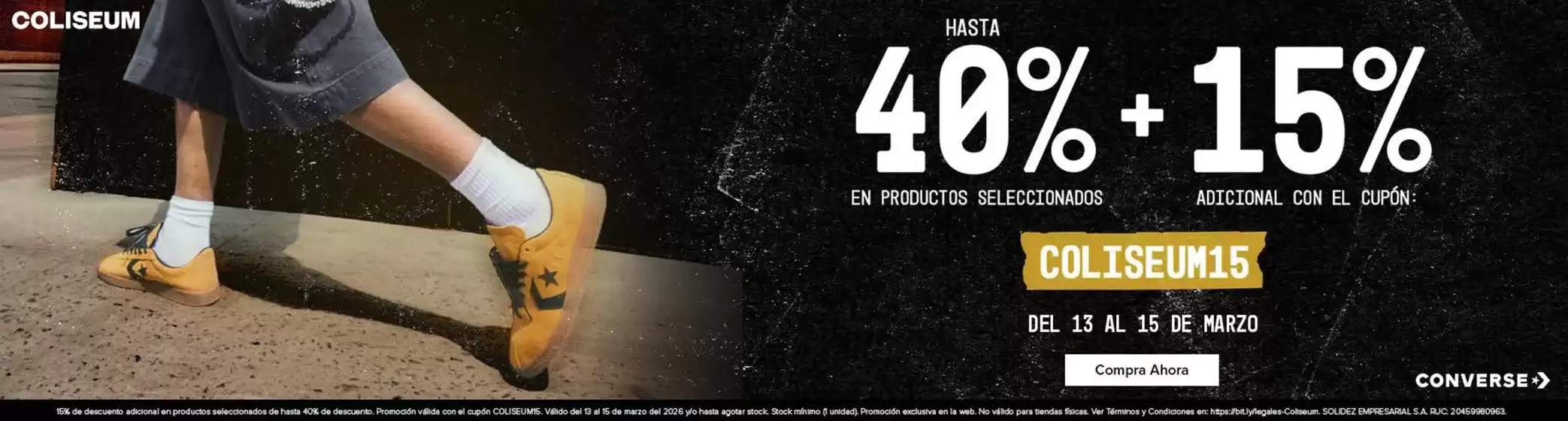 Catálogo Converse | Hasta 40%+15% | 2026-03-13T00:00:00.000Z - 2026-03-15T00:00:00.000Z