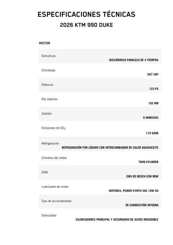 Catálogo KTM | 2026 ktm 990 duke | 2026-03-16T00:00:00.000Z - 2026-03-30T00:00:00.000Z