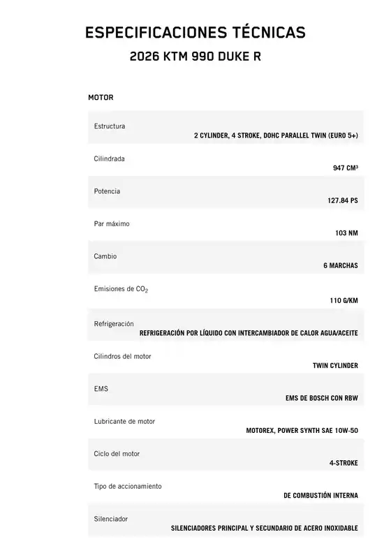 Catálogo KTM | 2026 ktm 990 duker | 2026-03-16T00:00:00.000Z - 2026-03-30T00:00:00.000Z