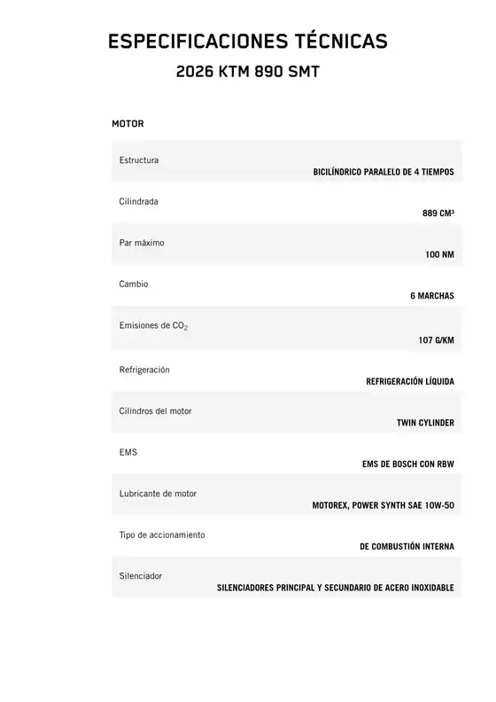 Catálogo KTM | 2026 ktm 890 smt | 2026-03-16T00:00:00.000Z - 2026-03-30T00:00:00.000Z