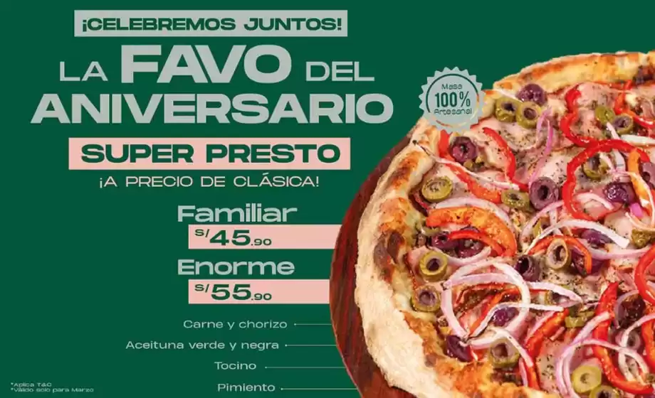 Catálogo Presto | La favo del aniversario | 2026-03-19T00:00:00.000Z - 2026-03-31T00:00:00.000Z