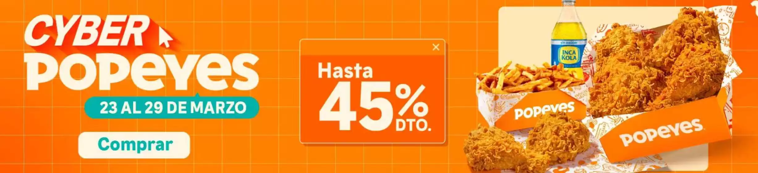 Catálogo Popeyes | Cyber Popeyes | 2026-03-26T00:00:00.000Z - 2026-03-29T00:00:00.000Z