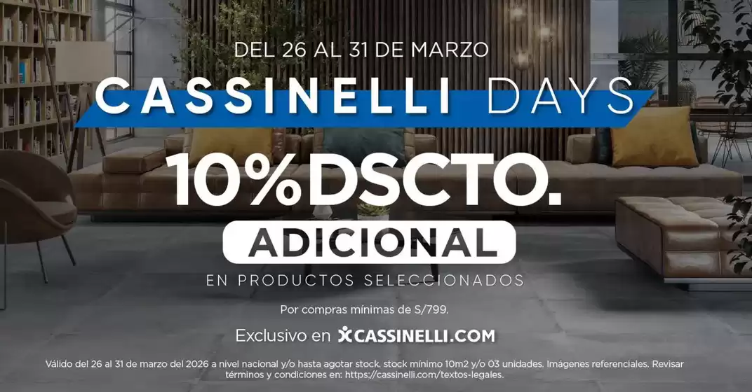 Catálogo Cassinelli | Cassinelli Days  | 2026-03-26T00:00:00.000Z - 2026-03-31T00:00:00.000Z