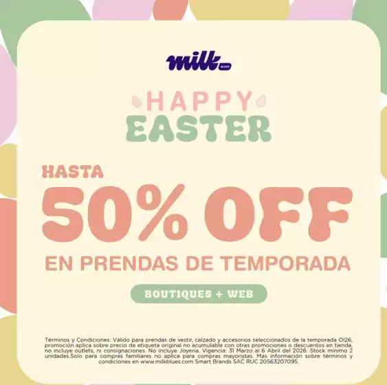 Catálogo Milk Blues | Happy Easter  | 2026-03-31T00:00:00.000Z - 2026-04-06T00:00:00.000Z