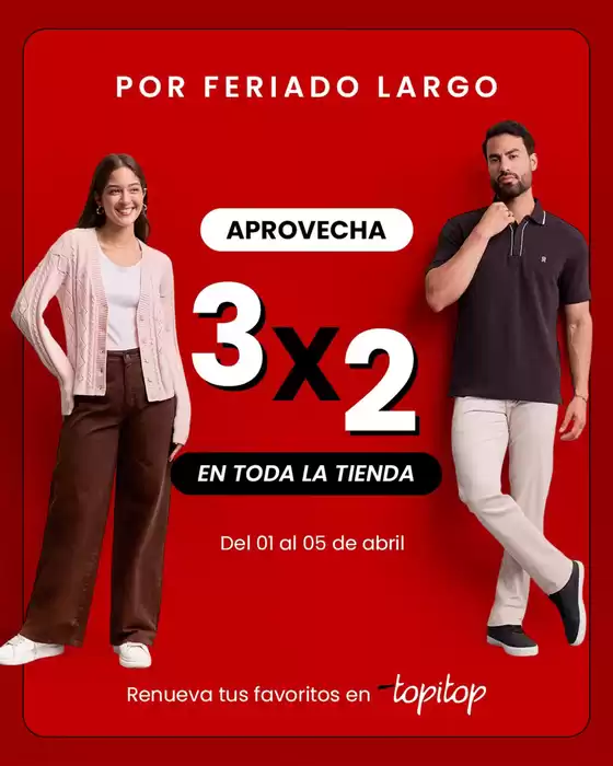 Catálogo TopItop | Aprovecha 3x2 | 2026-04-01T00:00:00.000Z - 2026-04-05T00:00:00.000Z