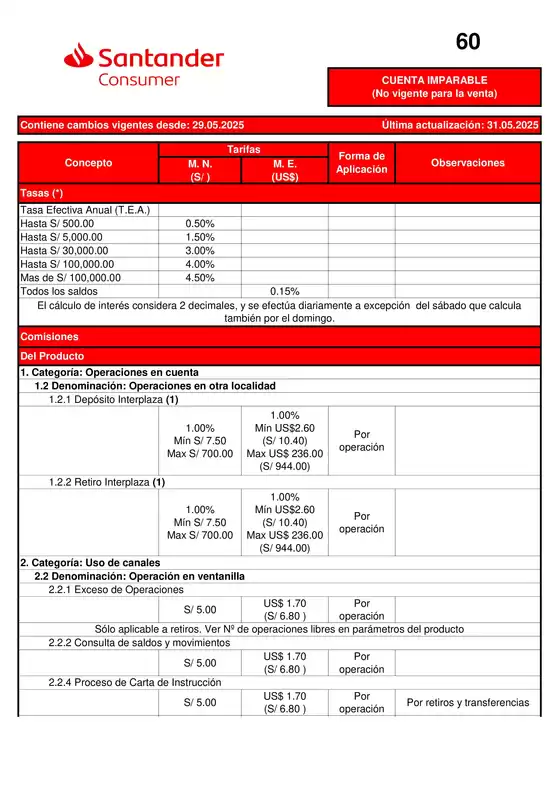 Catálogo Santander | CUENTA IMPARABLE  | 2026-04-02T00:00:00.000Z - 2026-05-31T00:00:00.000Z
