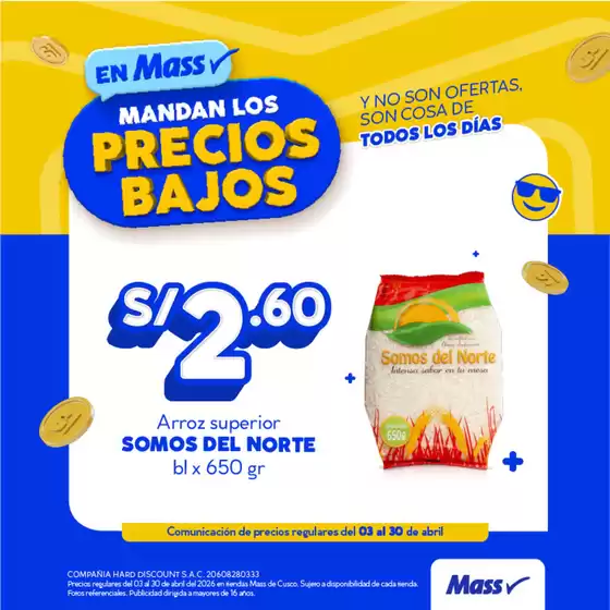 Catálogo Mass | PRECIOS BAJOS | 2026-04-03T00:00:00.000Z - 2026-04-30T00:00:00.000Z