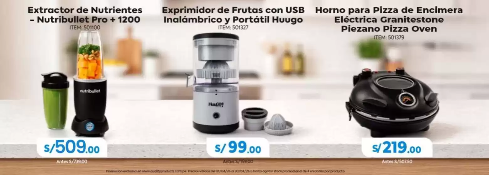 Catálogo Quality Products | Promos | 2026-04-08T00:00:00.000Z - 2026-04-30T00:00:00.000Z