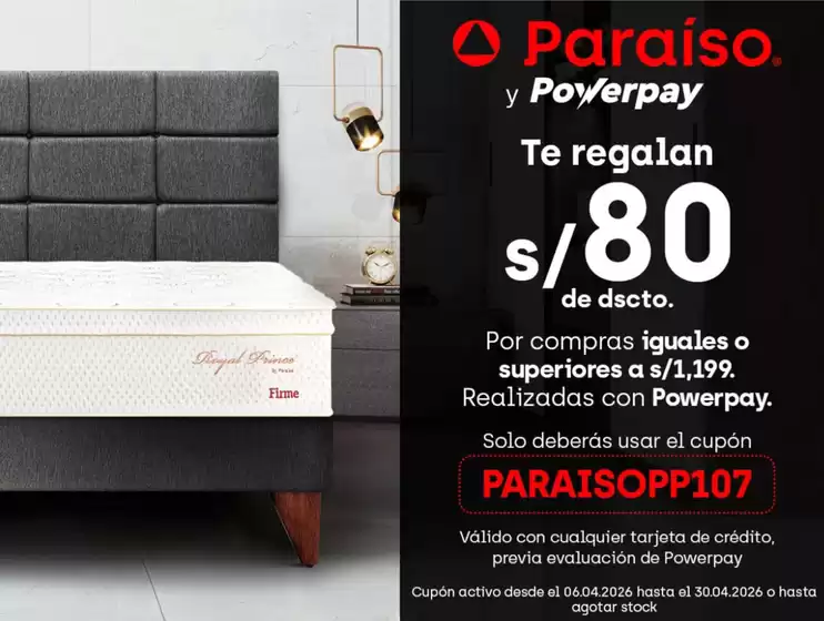 Catálogo Paraiso del Perú | Te regalan S/80 de dscto | 2026-04-08T00:00:00.000Z - 2026-04-30T00:00:00.000Z