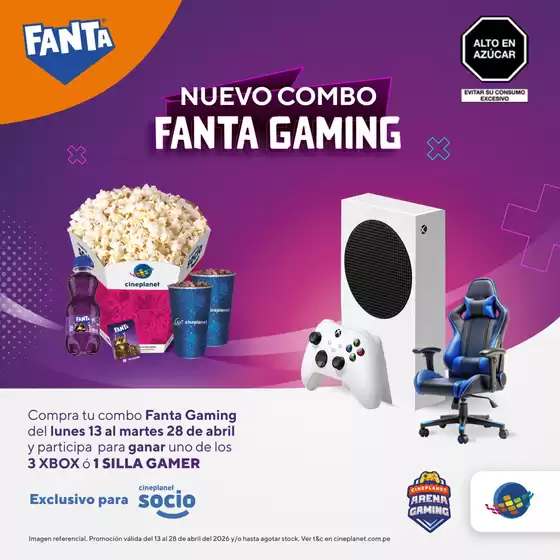 Catálogo CinePlanet | Nuevo combo fanta gaming  | 2026-04-14T00:00:00.000Z - 2026-04-28T00:00:00.000Z