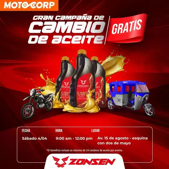 Catálogo Zongshen | Ahorra ahora con nuestras ofertas | 2026-04-04T00:00:00.000Z - 2026-04-04T00:00:00.000Z
