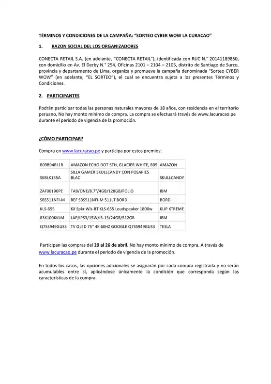 Catálogo La Curacao | 20260420 TYC CYBERWOW LC | 2026-04-20T00:00:00.000Z - 2026-04-26T00:00:00.000Z