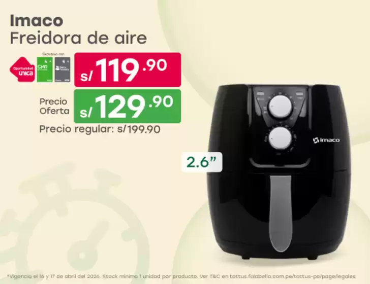 Catálogo Tottus | Ofertas principales para ahorradores | 2026-04-16T00:00:00.000Z - 2026-04-17T00:00:00.000Z