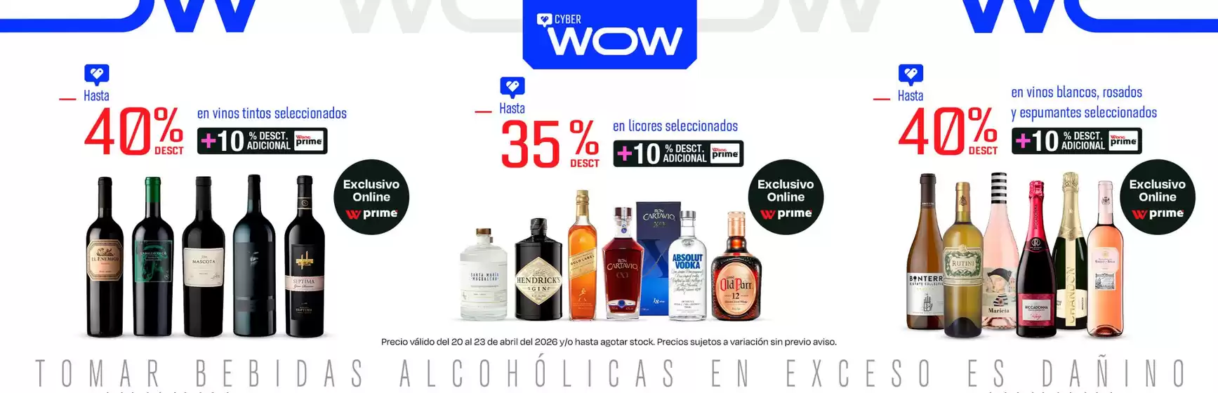 Catálogo Wong en Tayabamba | Grandes descuentos en productos seleccionados | 2026-04-20T00:00:00.000Z - 2026-04-23T00:00:00.000Z