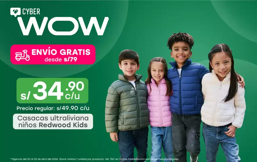 Catálogo Tottus en Huancán | Nuestras mejores gangas | 2026-04-20T00:00:00.000Z - 2026-04-23T00:00:00.000Z