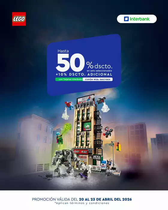 Catálogo LEGO | Hasta 50%dscto +10% | 2026-04-23T00:00:00.000Z - 2026-04-23T00:00:00.000Z