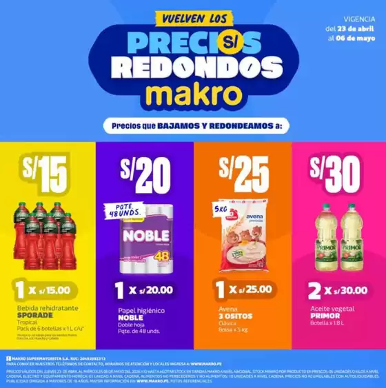 Catálogo Makro en Lima | Precios redondos makro | 2026-04-23T00:00:00.000Z - 2026-05-06T00:00:00.000Z