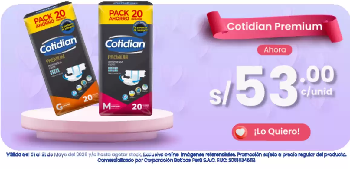 Catálogo Boticas Perú | Grandes descuentos en productos seleccionados | 2026-05-01T00:00:00.000Z - 2026-05-31T00:00:00.000Z