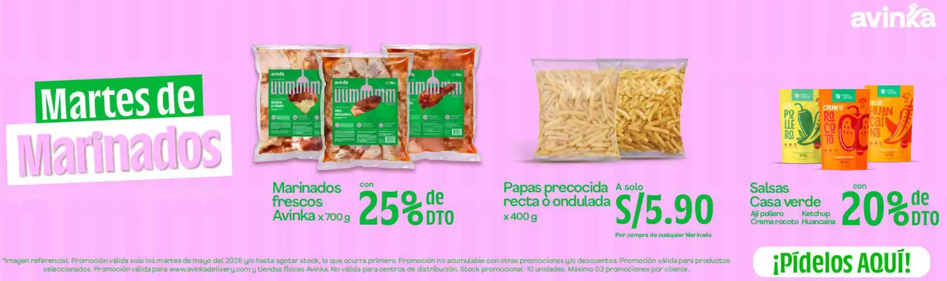 Catálogo Avinka | Martes de marinados  | 2026-05-13T00:00:00.000Z - 2026-05-26T00:00:00.000Z