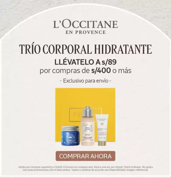 Catálogo L'Occitane | Trio corporal hidratante | 2026-05-14T00:00:00.000Z - 2026-05-31T00:00:00.000Z