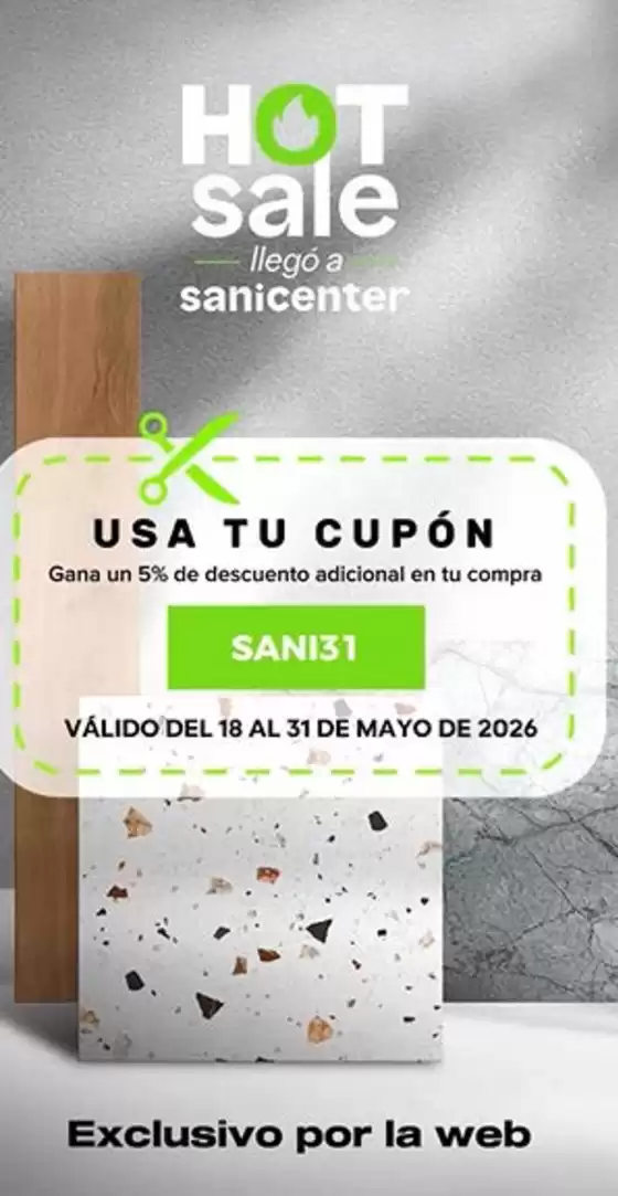 Catálogo Sanicenter | Hot Sale llego a sanicenter  | 2026-05-21T00:00:00.000Z - 2026-05-31T00:00:00.000Z