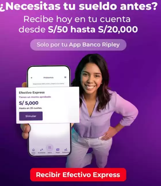Catálogo Banco Ripley | Necesitas tu sueldo antes? | 2026-05-21T00:00:00.000Z - 2026-06-30T00:00:00.000Z
