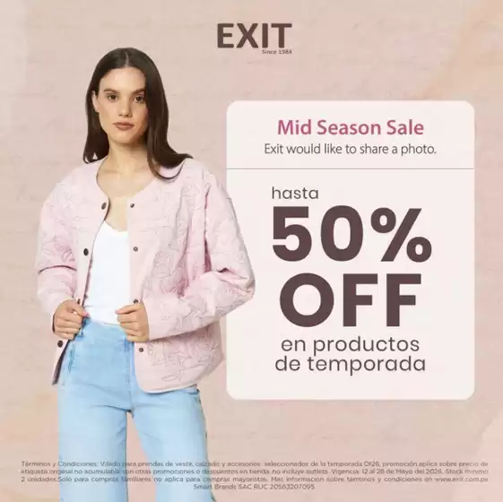Catálogo Exit | Hasta 50%off | 2026-05-25T00:00:00.000Z - 2026-05-26T00:00:00.000Z