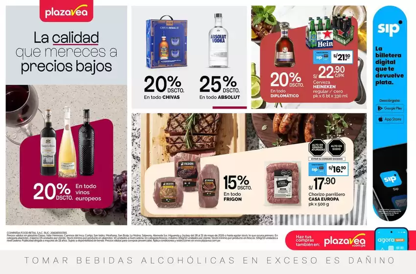 Catálogo Plaza Vea | AVISO BOMBA CLUSTER 04 | 2026-05-28T00:00:00.000Z - 2026-05-31T00:00:00.000Z