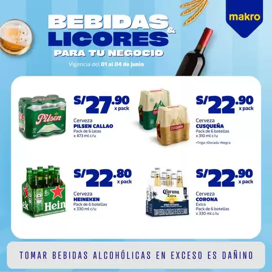 Catálogo Makro | Volante Bebidas y Licores #1 Junio | 2026-06-01T00:00:00.000Z - 2026-06-04T00:00:00.000Z