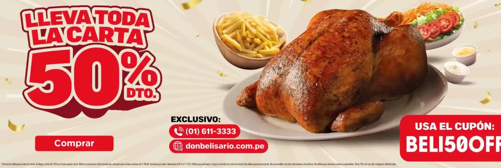 Catálogo Don Belisario | Lleva toda la carta 50%dto | 2026-06-02T00:00:00.000Z - 2026-06-30T00:00:00.000Z
