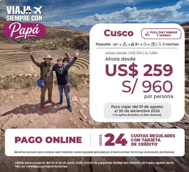 Catálogo Nuevo Mundo Viajes | Viaja siempre con Papa  | 2026-06-04T00:00:00.000Z - 2026-06-30T00:00:00.000Z