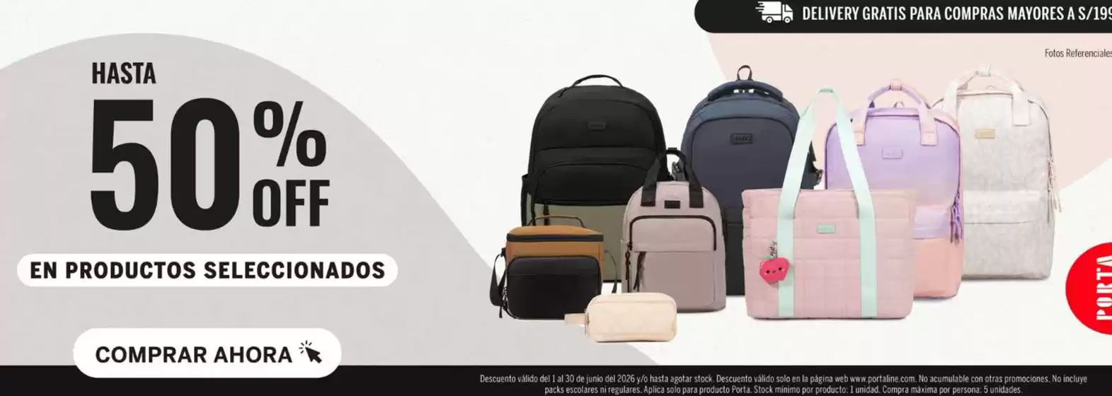 Catálogo Porta | Hasta 50%off  | 2026-06-05T00:00:00.000Z - 2026-06-30T00:00:00.000Z