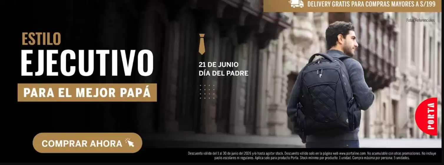 Catálogo Porta | Estilo ejecutivo para el mejor Papa  | 2026-06-05T00:00:00.000Z - 2026-06-30T00:00:00.000Z