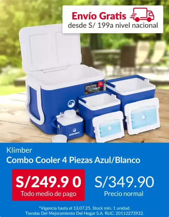 Catálogo Sodimac en Sullana | Combo Cooler  | 2025-07-09T00:00:00.000Z - 2025-07-13T00:00:00.000Z