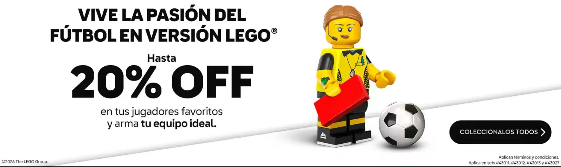 Catálogo LEGO | Vive la pasion del futbol en version lego | 2026-06-11T00:00:00.000Z - 2026-07-31T00:00:00.000Z