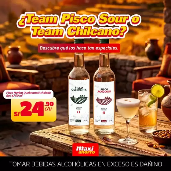 Catálogo MaxiAhorro | Team pisco sour o team chilcano? | 2026-06-17T00:00:00.000Z - 2026-06-30T00:00:00.000Z