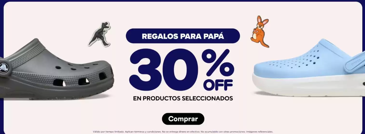 Catálogo Crocs | Regalos para Papa | 2026-06-17T00:00:00.000Z - 2026-06-30T00:00:00.000Z