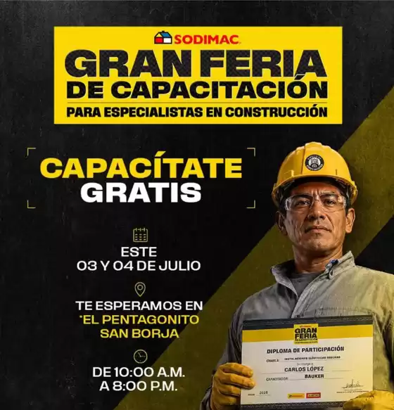 Catálogo Sodimac Constructor | Gran Feria de Capacitacion | 2026-06-17T00:00:00.000Z - 2026-07-04T00:00:00.000Z