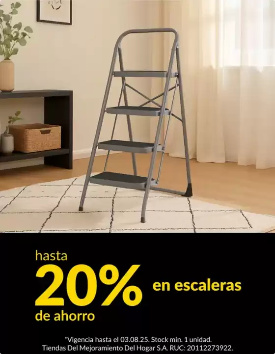 Hasta 20% en escaleras 